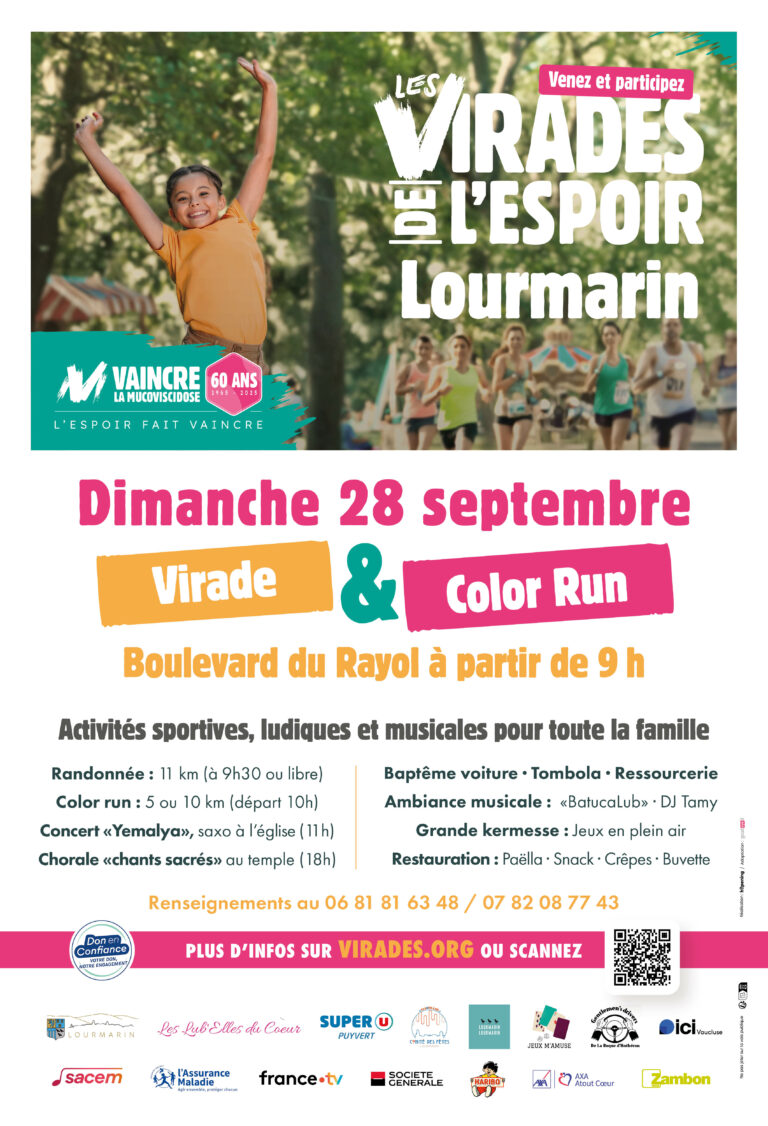 Nous pouvons faire la différence « Cet événement dépasse largement le cadre festif : c’est avant tout un geste de solidarité. Chaque pas, chaque sourire et chaque don permettent de redonner souffle et espoir à ceux qui en manquent », déclare Olivier Vollaire, co-organisateur des Virades à Lourmarin. En tant que membre d’une commission de Vaincre la Mucoviscidose, il s’engage également au-delà de l’événement pour diversifier les financements et renforcer l’efficacité des actions menées.